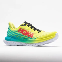 HOKA Mach 5 Men's Evening Primrose/Scuba Blue -Shoe Haven Shop 048630 5