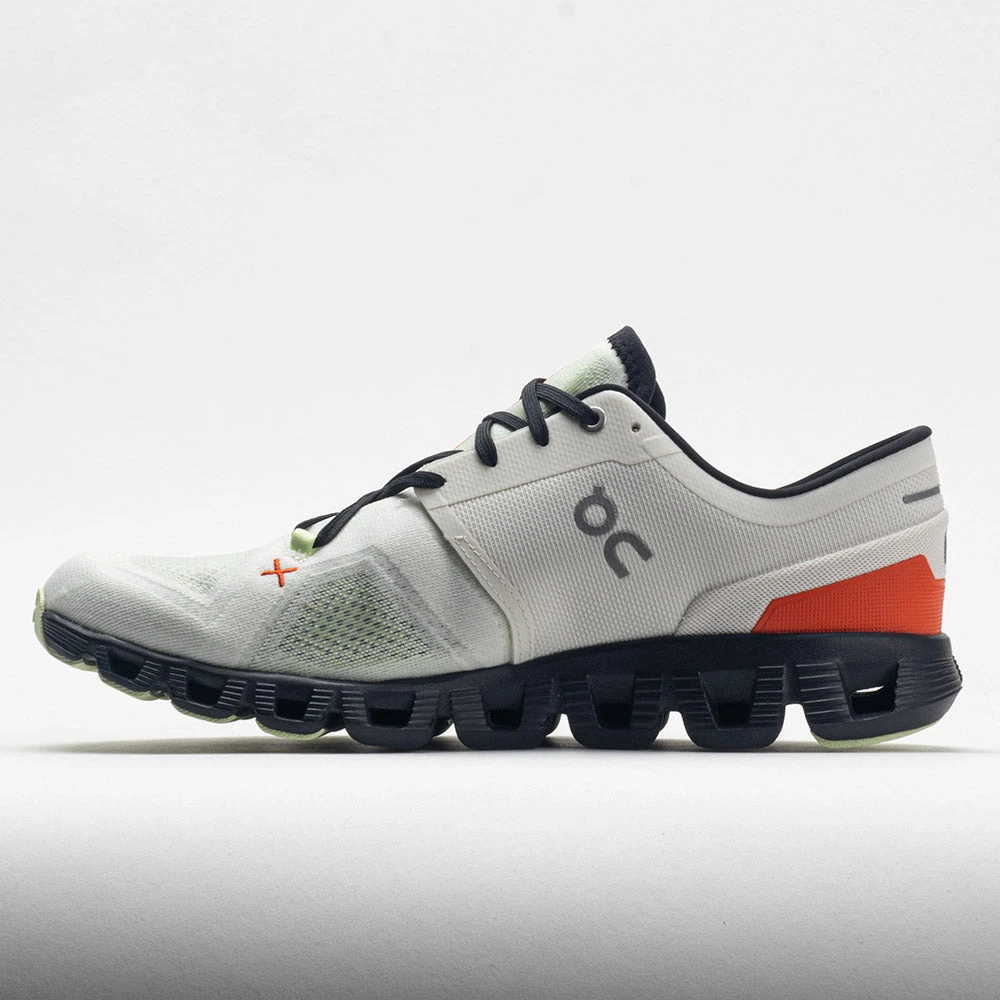 On Running On Cloud X 3 Men's Ivory/Flame 2 On Running On Cloud X 3 Men's Ivory/Flame - Image 2