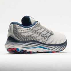 Mizuno Wave Rider 26 Mesh Women's Snow White/Silver -Shoe Haven Shop 048805 6