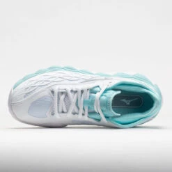 Mizuno Wave Enforce Tour AC Women's White/Tanager Turquoise -Shoe Haven Shop 117145 2