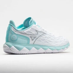 Mizuno Wave Enforce Tour AC Women's White/Tanager Turquoise -Shoe Haven Shop 117145 6