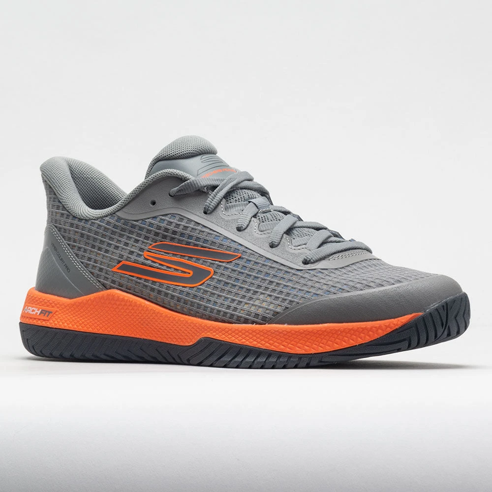Skechers Viper Court Pro Men's Grey/Orange 5 Skechers Viper Court Pro Men's Grey/Orange - Image 5