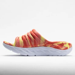 HOKA Ora Recovery Slide Swirl Unisex Yellow Pear/Fiesta -Shoe Haven Shop 570558 1