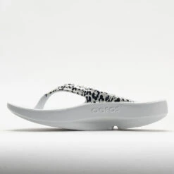 OOFOS OOlala Limited Women's White/Black Leopard -Shoe Haven Shop 570571 2