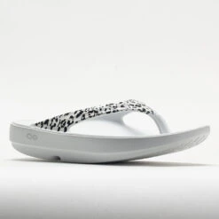 OOFOS OOlala Limited Women's White/Black Leopard -Shoe Haven Shop 570571 5